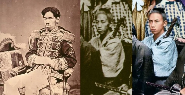 明治天皇と寅之介の写真比較